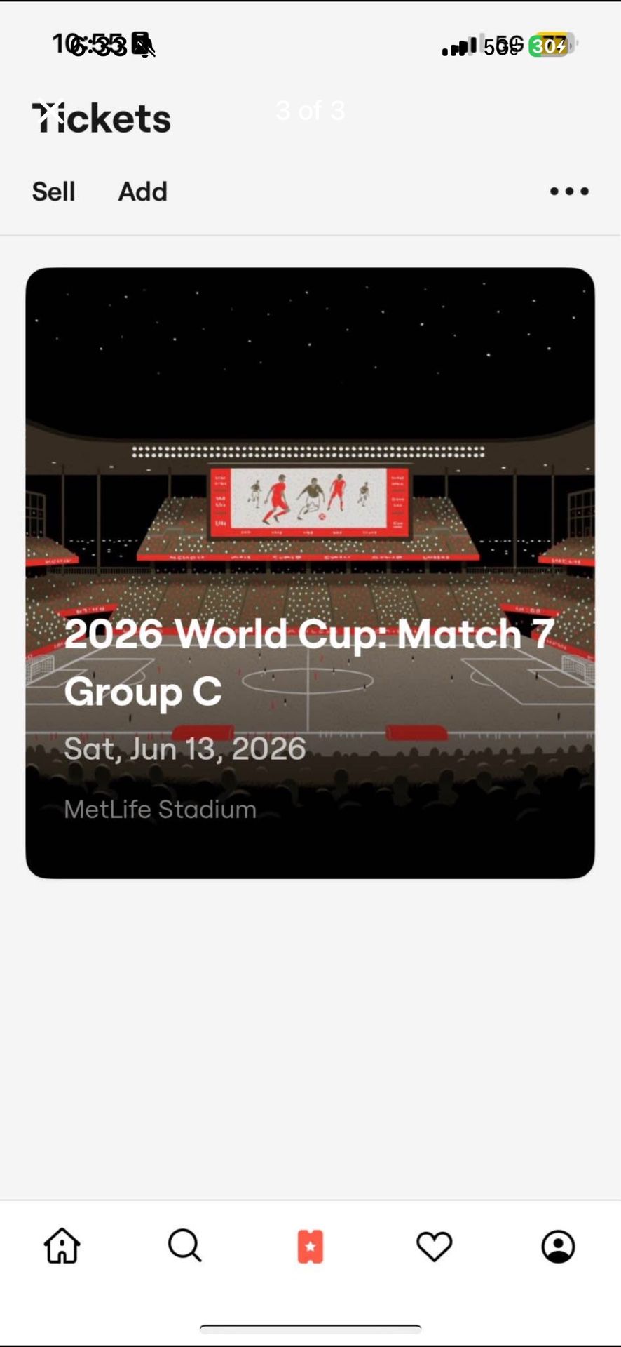 2 FIFA World Cup 2026 Tickets MetLife Match 7 Group C