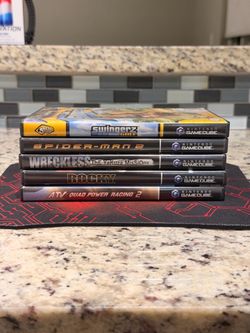 Nintendo GameCube 5 Game Lot CIB Spider-Man 2 Wreckless Rocky ATV 2 Swingerz Gol
