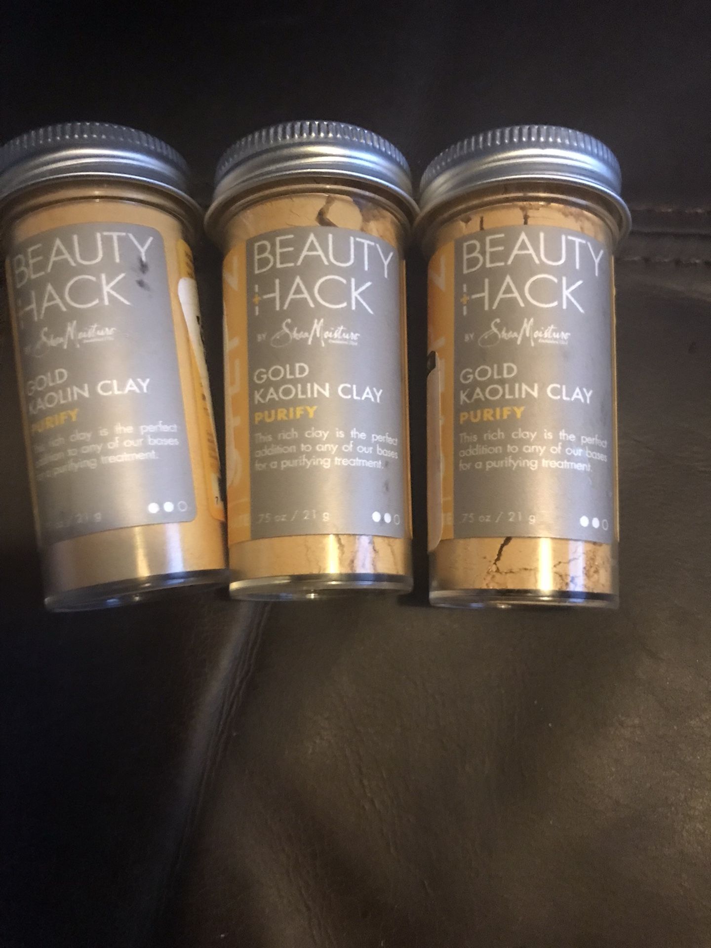 Shea Moisture Beauty Hack 3 pack Gold Kaolin Clay Step 2 .75oz