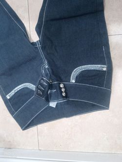 Dark Wash Embellished Rhinestone Jeans