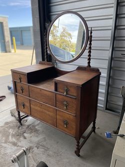 Antique Vanity Mirror Dresser