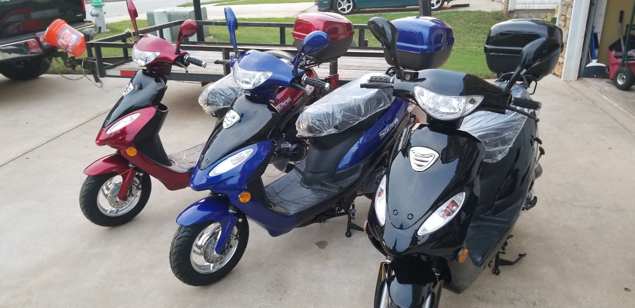 Solana mopeds 50cc new 45mph 65mpg delivery available gassed up n ready to go