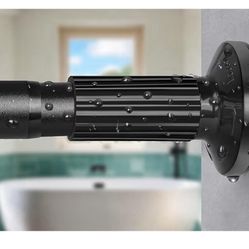 Tension Shower Curtain Rod 51-126In(4.25-10.5Ft), Rod Diameter 1.26Inch-Black. 1842Y