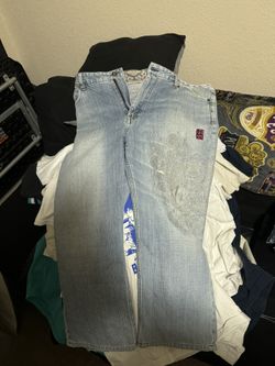 Karakuri Tamashii Buddha Art Japanese Jeans Denim