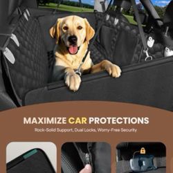 MIDOG Back Seat Extender for Dogs - Hard Bottom Dog Car Seat Cover for Back Seat,Dog Seat Cover Hard Bottom Holds 400lbs,Compatible with Child Seat,Pe