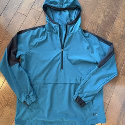 New Dark Teal Under Armour HeatGear Anorak Pullover Jacket -Size Men’s Small $25