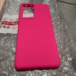 📱✨ Hot Pink Silicone Case for Samsung Galaxy S21 Ultra – Shockproof, Soft & Stylish! 💖