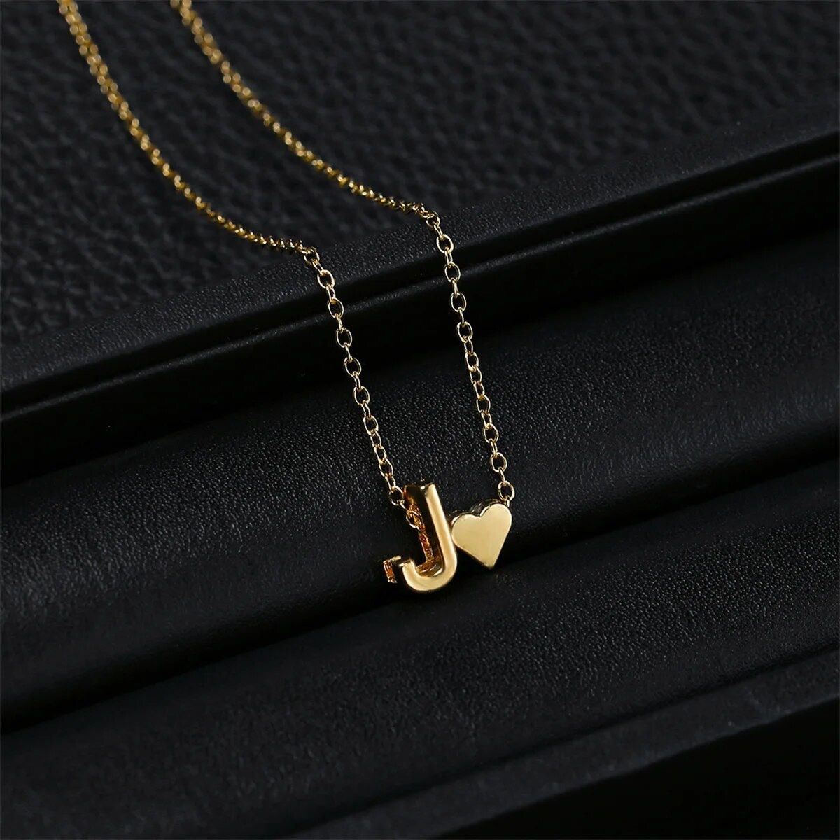 New Unworn Dainty Heart Gold Plated J Initial Necklace 17”+2”