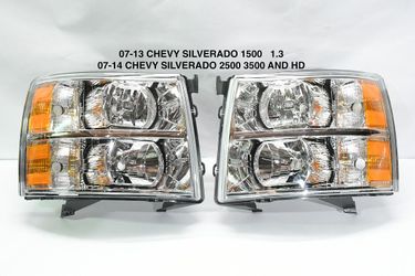 LA Zona Auto Parts 07 to 13 Chevrolet Silverado Chrome Headlights Luces Micas Faros Calaveras 
