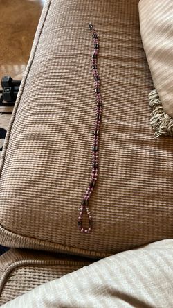 Magnetic Beaded Necklace with Pink and Dark Beads