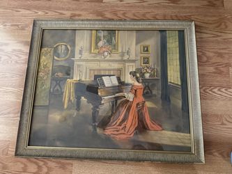 Vintage Lithograph "Sonata" by M. Ditlef