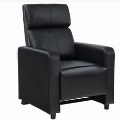 Almost Brand New Black Home Theater Push-Back Recliner
