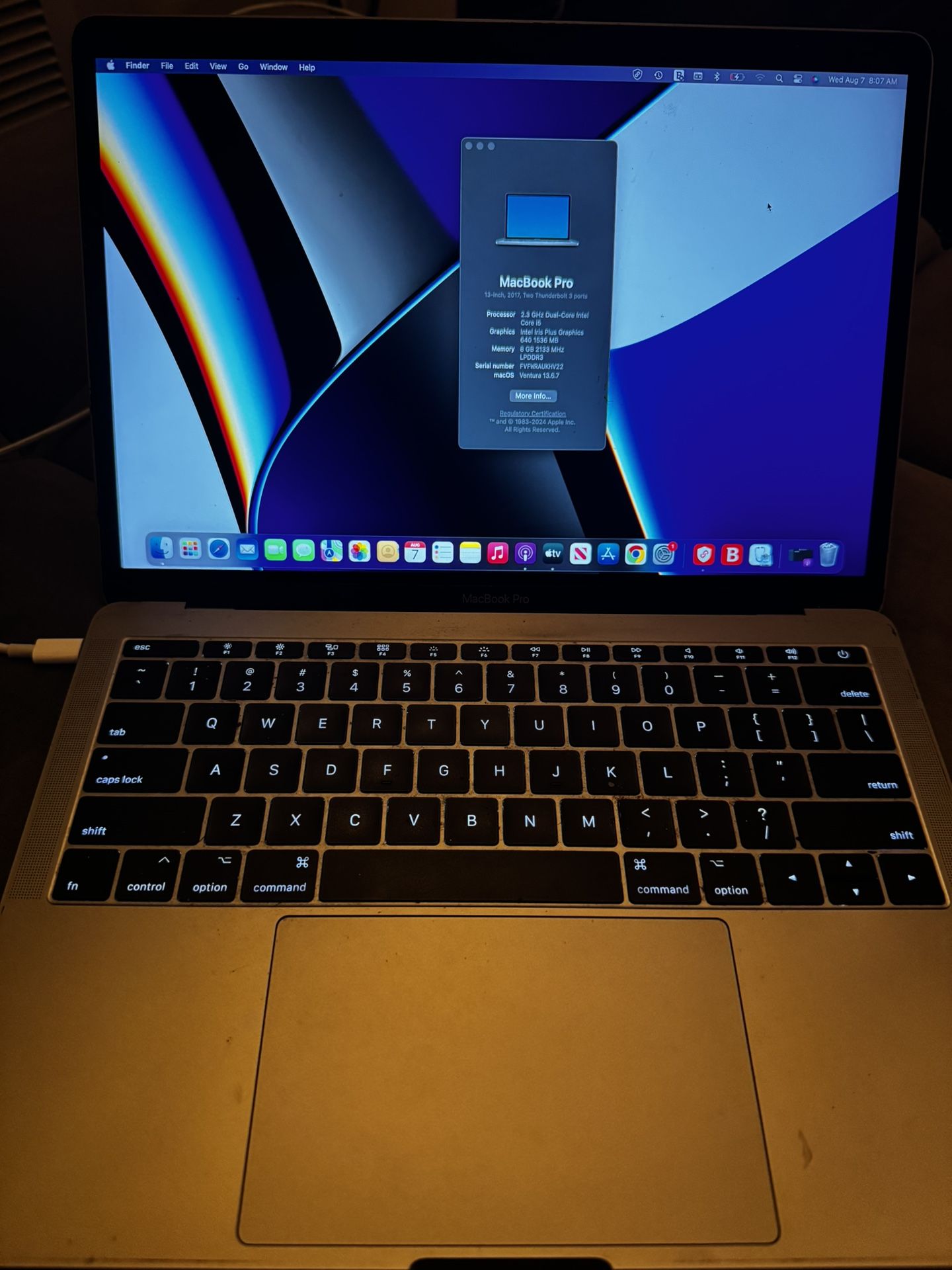 MacBook Pro 13 Inch , 2017 , Thunderbolt 3 Ports