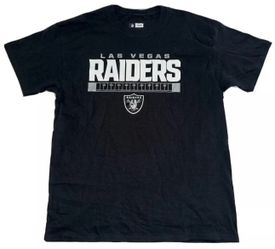 Las Vegas Raiders Black T Shirt Mens Medium & Large New Yardage Logo