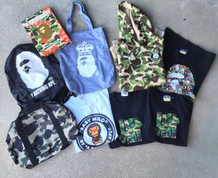 Bape stuff will trade for supreme and place maybe Jordans