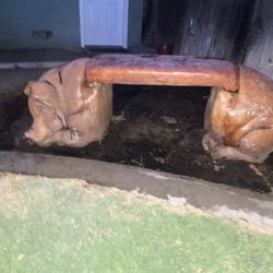 Cement Yard Pig Bench