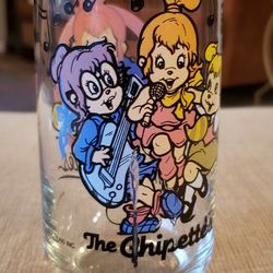 One (1) The Chipettes Glass From Alvin and the Chipmunks Collection 1985

