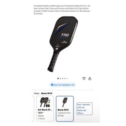 Brand new Pickleball Paddles,USAPA Approved Pickleball Paddle Set Pro | 3K Raw Carbon Fiber Textured Surface with High Grit & Spin,16mm Durable T700SC