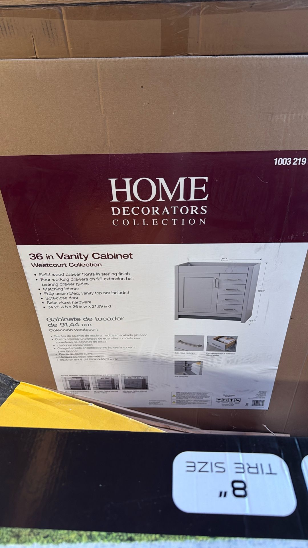 36 Inch Vanity Cabinet Gray Color