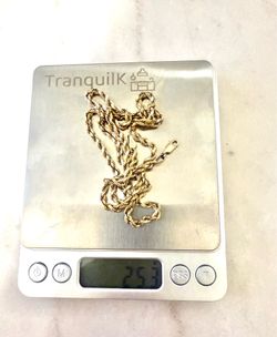 25.3G 14K rope chain