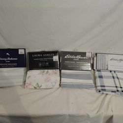 4 BRAND NEW Shower Curtains Tommy Bahama Laura Ashley Eddie Bauer