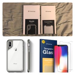 iPhone X Combo Protection (2 pk Tempered Glass and Skyfall Series Case) For $20 FIRM