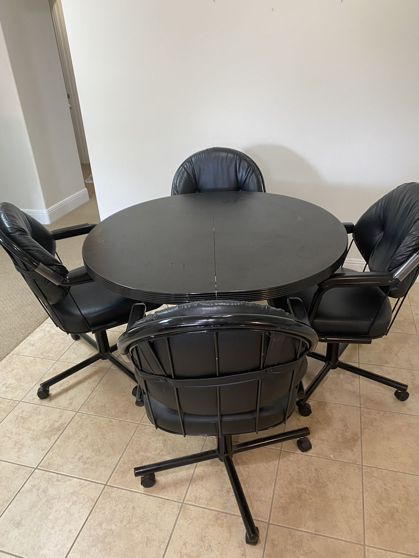 Black Dining Table And 4 Chairs