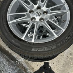 Nissan Altima Rims Size 17 Rims With 215/55r17 Micheline All Season Tires