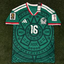 Mexico Green Home #16 J. Quiñones 2026 World Cup Patch Adult Soccer Jersey