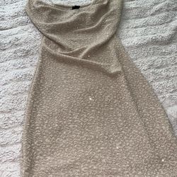 Rose gold pink dress