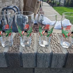 Vintage Big Boy Glasses X4