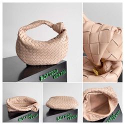 Jodie pink woven leather handbag 36x21x13cm 