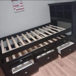 Twin/Twin Bedset W/3 Storage Drawers & Shelf(Mattress Included:$739)