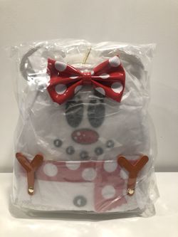 Loungefly Minnie Mouse Snowman Sequin Christmas Mini Backpack