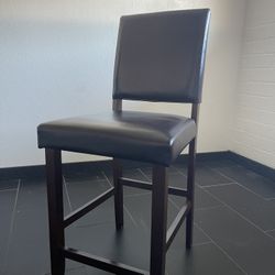 2 Dark Brown Faux Leather Bar Stool/Chair