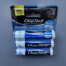 NEW*👉🏻Chapsticks 3 Pack SPF15 8H Moisture (Silver Lake)