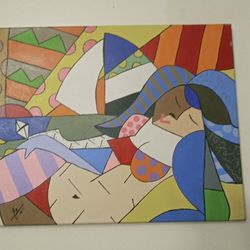 Brito Style Sexy Lady painting 