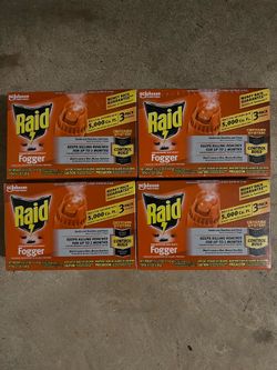 Raid Concentrated Deep Reach Fogger 3 Pack Lot of 4 Total 12 Foggers