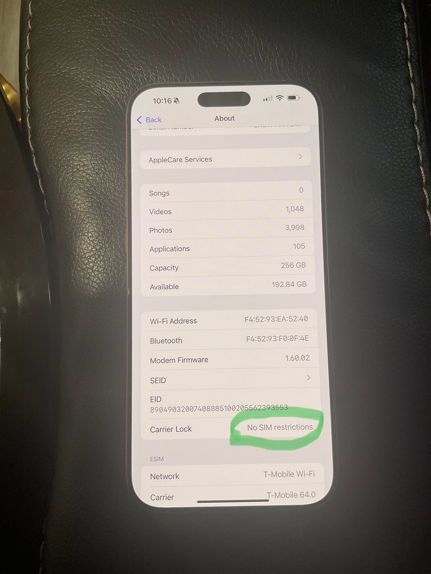 UNLOCKED IPHONE 16 PRO MAX 256 GB.. PRICE IS FIRM….NO OFFER ACCEPTED