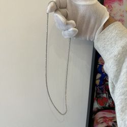 White Gold Diamond Tennis Chain 