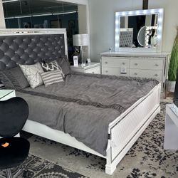 King Size Bed Set, Available In Black ( No Mattress Included)