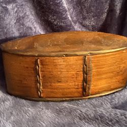 Antique oval wooden box very rare
