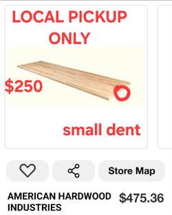➿️ 6ft.Lx36in.D Unfinished Maple Solid Wood Butcher Block Countertop Island