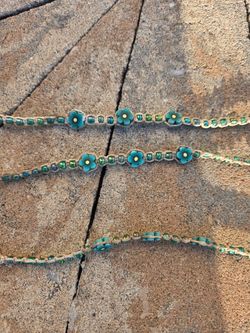 Girl scouts Handmade Beaded Flower Bracelets Set of 3