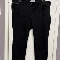 Plus Size Black Skinny Jeans Size 18