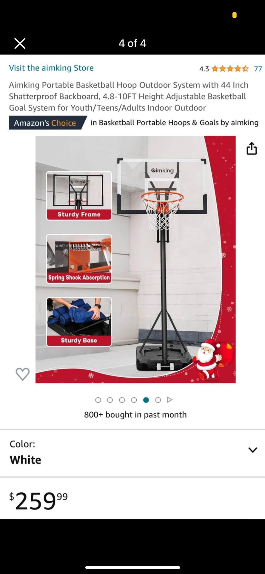 Aimking Portable Basketball Hoop
