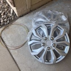 Hubcaps, New 14”, (4) With Rings