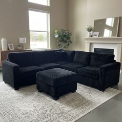 Sectional sofa with ottoman new in box