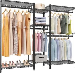 Metal clothing rack.