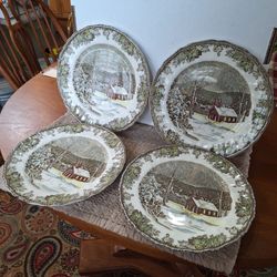 Johnson Brothers Friendly Village Set of 4 Plates